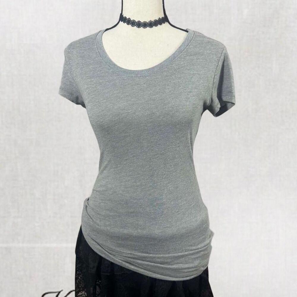 Y2K Style Preppy Gray Baby Casual Top